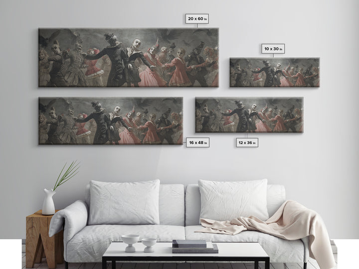 The Haunted Toy Parade, Dark Symbolist Art, Extra Wide Wall Art, Dark Fantasy Wall Art, Framed Canvas Print, Halloween Wall Art