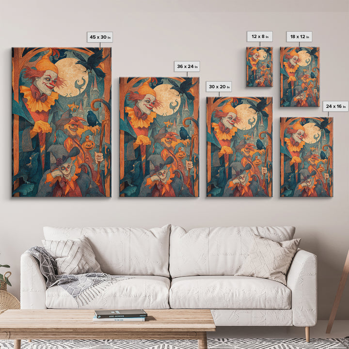 The Candy Corn Kingdom, Expressionist Gothic Art, Vertical Wall Art, Macabre Wall Art, Canvas Print, Halloween Wall Art, Spooky Wall Decor