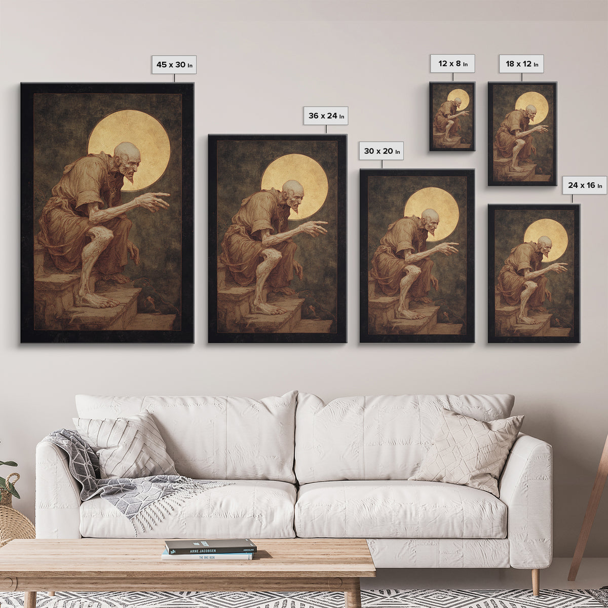 The Last House At The World'S Edge, Dark Renaissance Art, Vertical Wall Art, Dark Halloween Decor, Framed Canvas Print