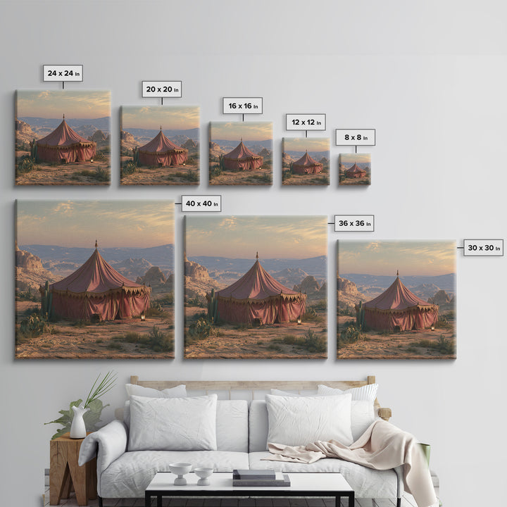 Moroccan Desert Tent Canvas Print, Desert Art, Bedroom Wall Art, Southwestern Decor, Fine Art, Desert, Fine Art Print, DES-1x1-35