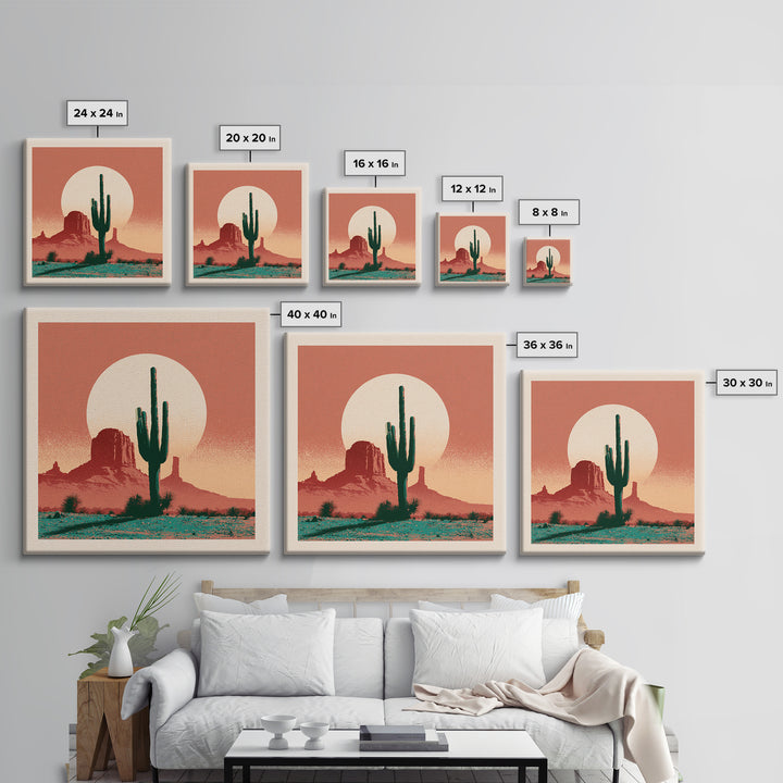 Minimal Beige Sun Canvas Print, Desert Art, Luxury Decor, Southwestern Decor, Fine Art, Desert, Wall Art Prints, DES-1x1-94