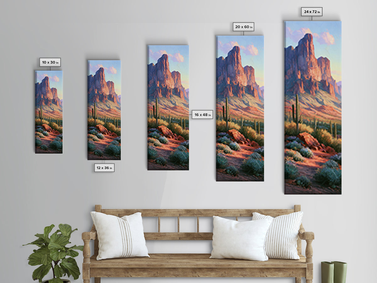 Wind Carved Dune Patterns from Above Framed Canvas Print, Desert Art, Original Painting, Southwestern Decor, Fine Art, Desert, DES-1x3-8