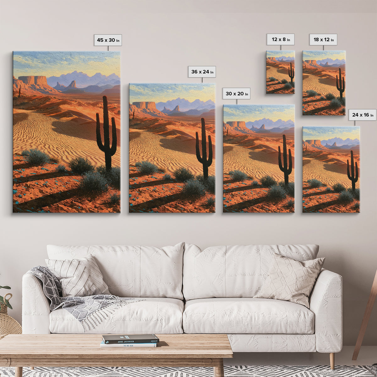 Wind Carved Dune Patterns from Above Framed Canvas Print, Desert Art, Abstract Wall Art, Southwestern Decor, Fine Art, Desert, DES-2x3-100