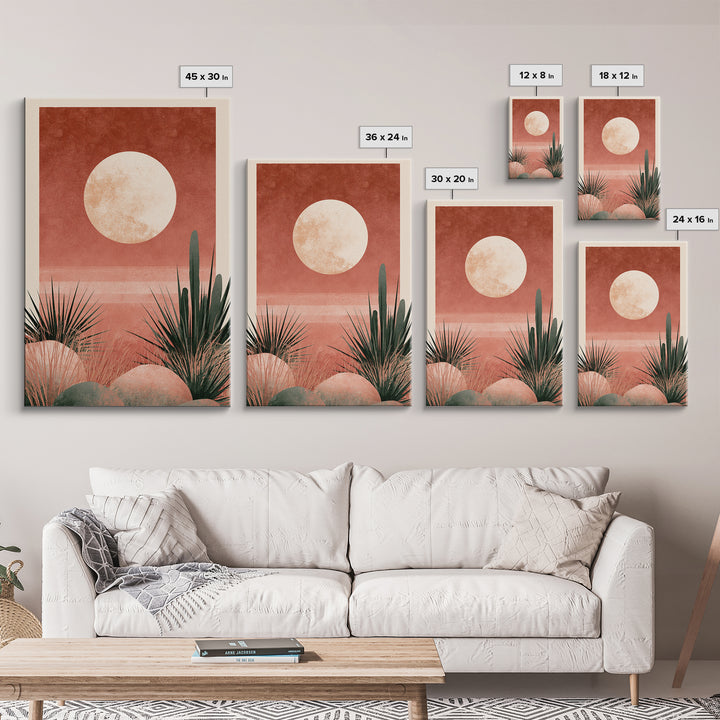 Minimal Beige Sun Canvas Print, Desert Art, Large Wall Art, Southwestern Decor, Desert, Western Wall Art, Mountain Wall Art, DES-2x3-54