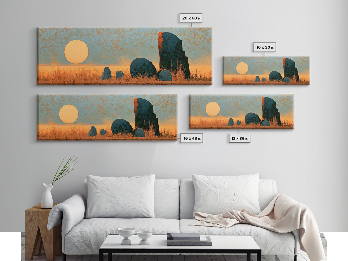 Minimal Beige Sun Canvas Print, Desert Art, Luxury Decor, Southwestern Decor, Fine Art, Desert, Wall Art Prints, DES-3x1-14