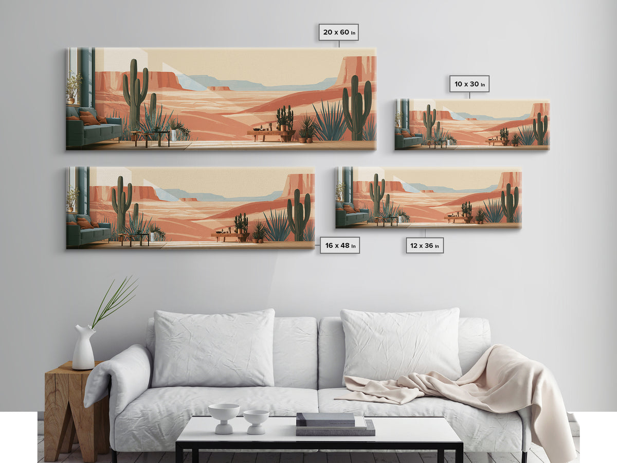 Wind Carved Dune Patterns from Above Framed Canvas Print, Desert Art, Art Print, Southwestern Decor, Oil Painting, Desert, DES-3x1-60