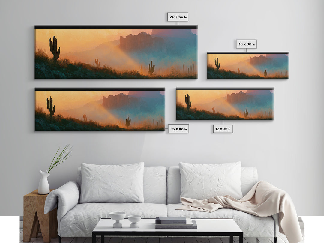 Sandstone Canyon with Dramatic Light Beam Canvas Print, Desert Art, Landscape Art, Southwestern Decor, Fine Art, Desert, DES-3x1-8