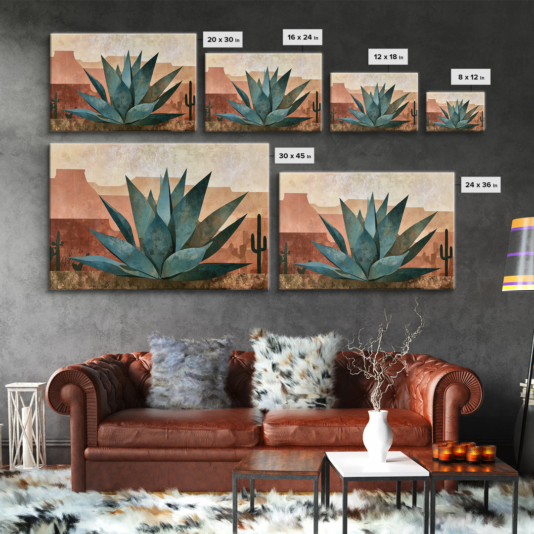 Agave Plant Closeup Canvas Print, Desert Art, Landscape Wall Art, Southwestern Decor, Fine Art, Desert, Luxury Decor, DES-3x2-4