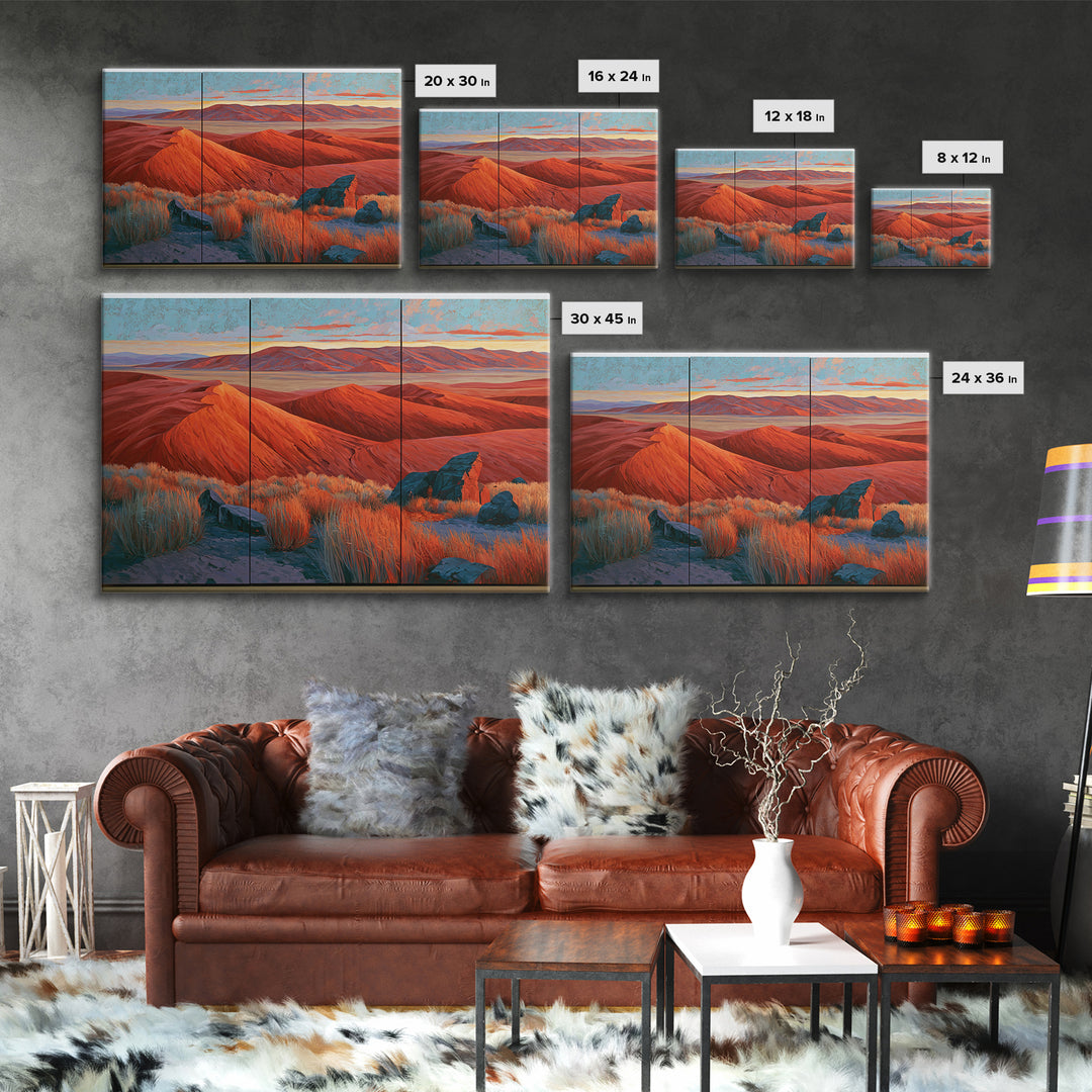 Wind Carved Dune Patterns from Above Canvas Print, Desert Art, Large Wall Art, Southwestern Decor, Desert, Western Wall Art, DES-3x2-72