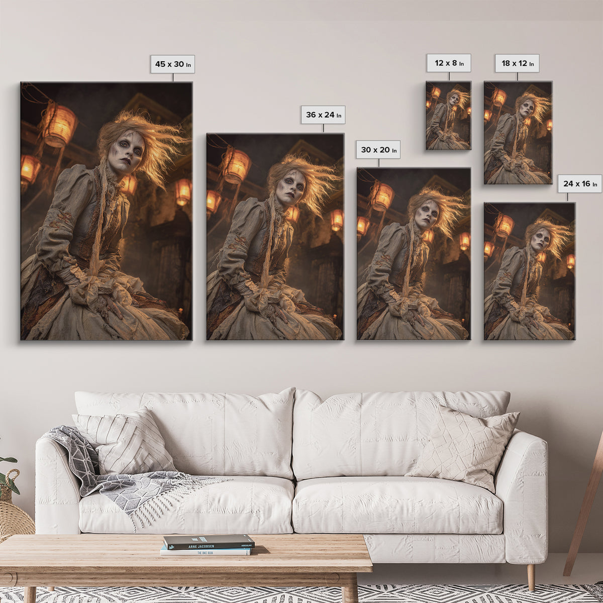 The Banshee Singer, Vertical Wall Art, Spooky Home Decor, Canvas Print, Halloween Wall Decor, Gothic Home Decor, Halloween Wall Art