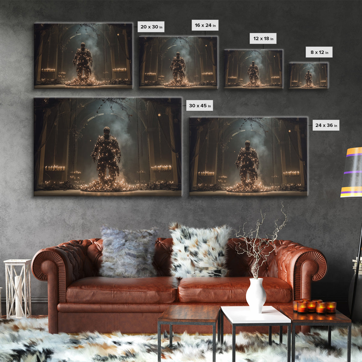 The Candlewax Man, Landscape Wall Art, Spooky Home Decor, Canvas Print, Halloween Wall Decor, Gothic Home Decor, Halloween Wall Art