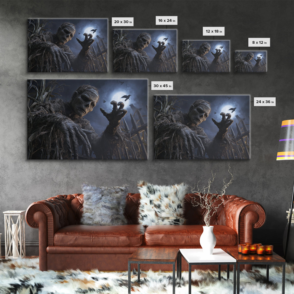 The Bog Mummy, Landscape Wall Art, Spooky Home Decor, Canvas Print, Halloween Wall Decor, Gothic Home Decor, Horror Wall Art