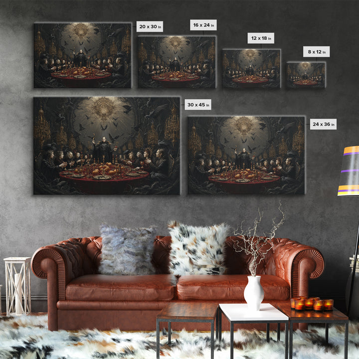 The Vampire Banquet, Landscape Wall Art, Spooky Home Decor, Canvas Print, Halloween Wall Decor, Gothic Home Decor, Spooky Wall Decor