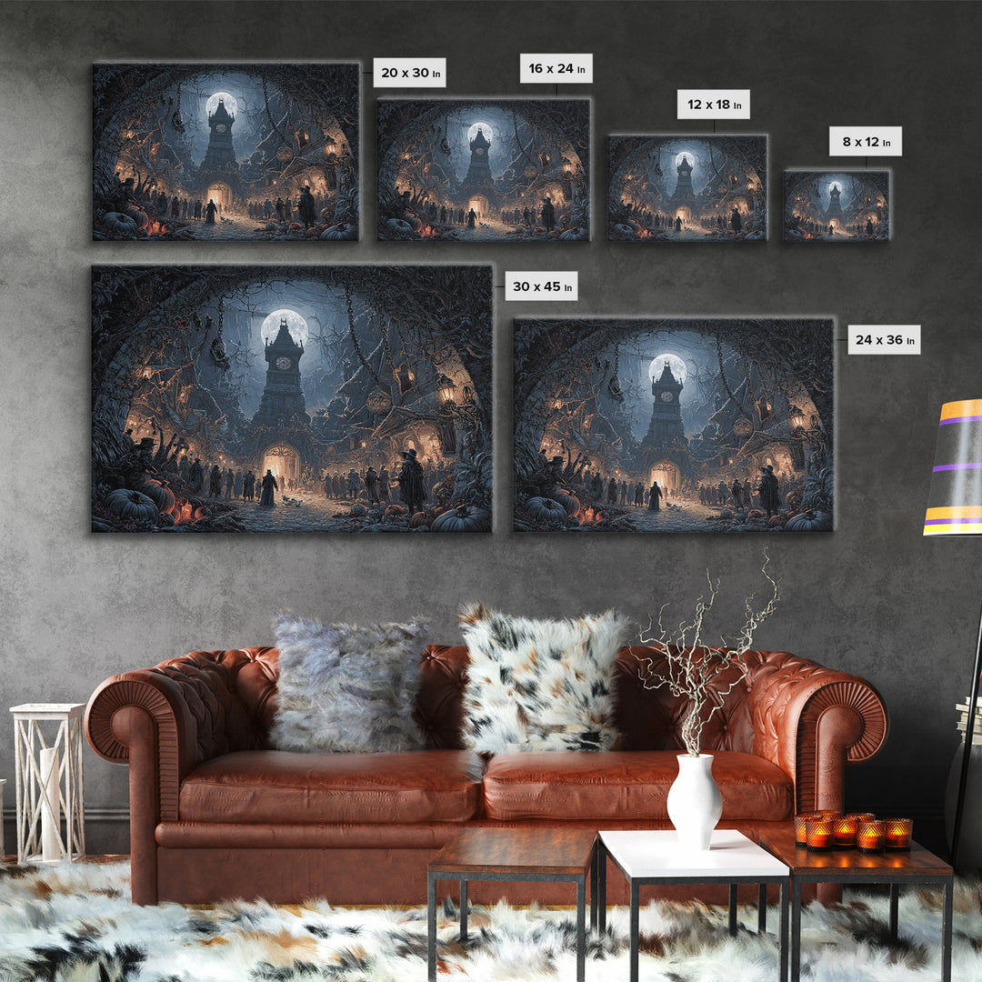 The Thirteenth Bell, Landscape Wall Art, Spooky Home Decor, Canvas Print, Halloween Wall Decor, Gothic Home Decor, Horror Wall Art