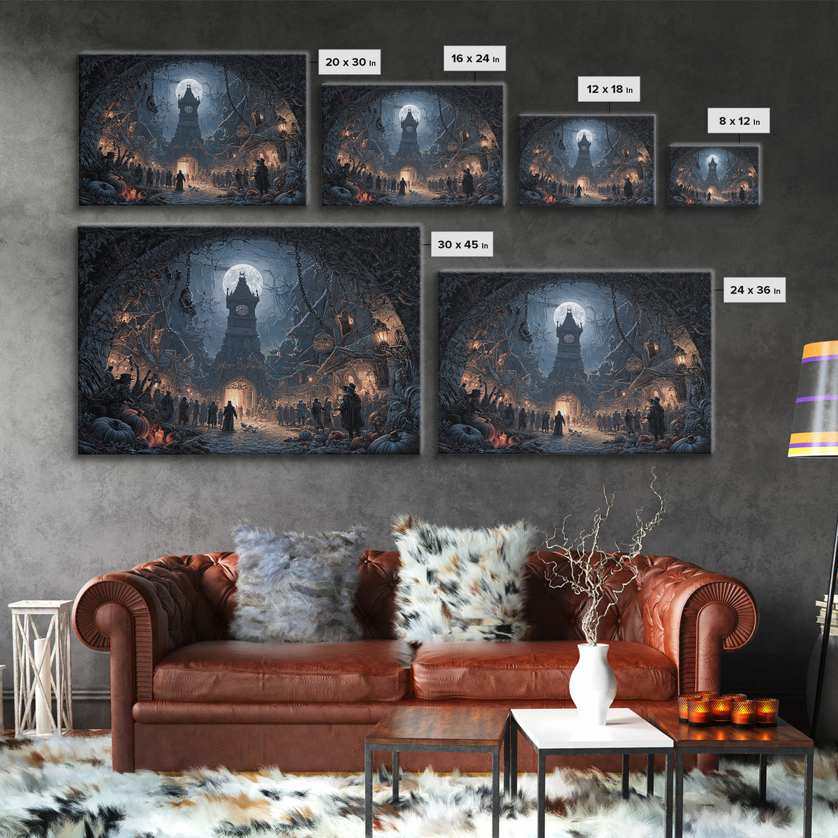 The Thirteenth Bell, Landscape Wall Art, Spooky Home Decor, Canvas Print, Halloween Wall Decor, Gothic Home Decor, Horror Wall Art
