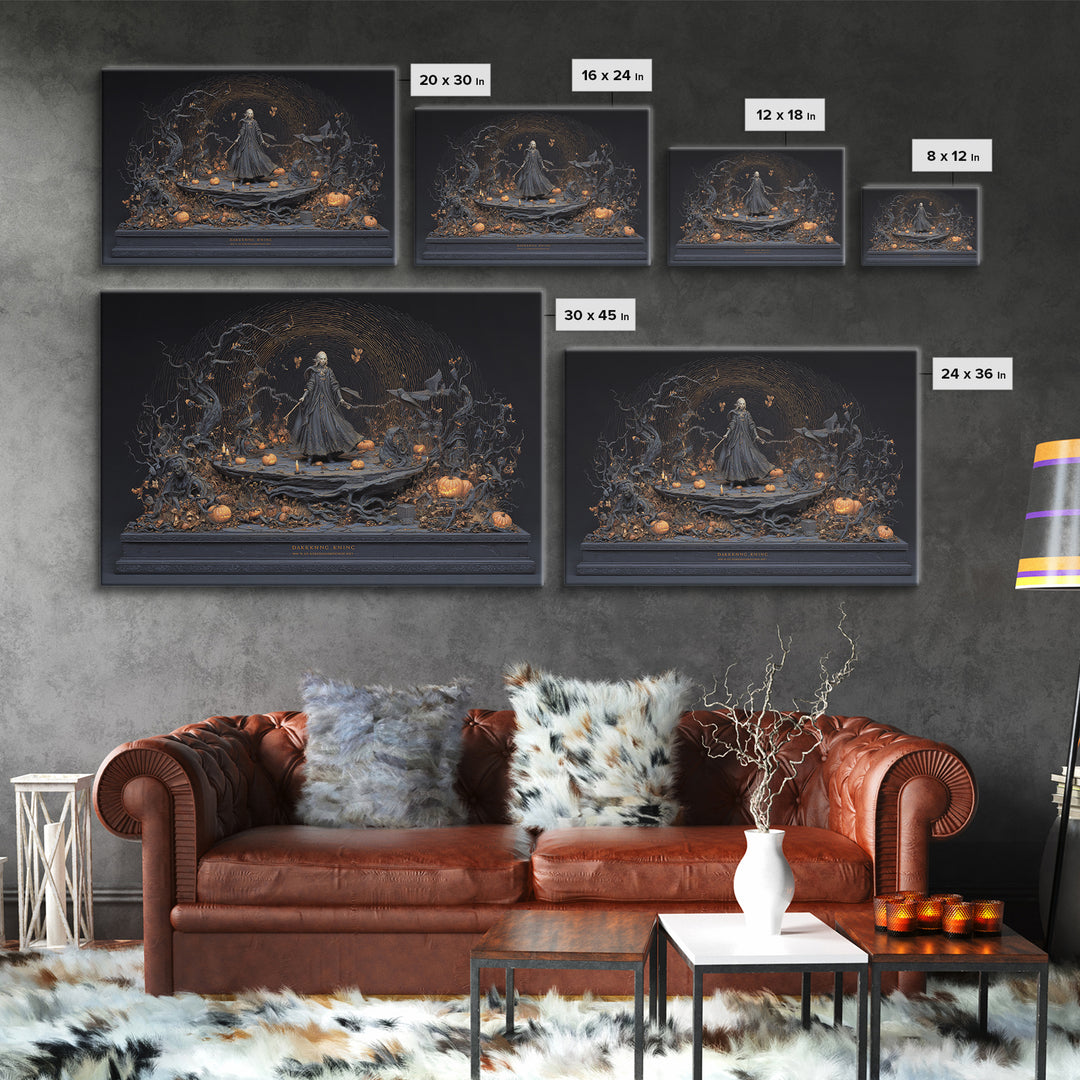 The Halloween Storm, Landscape Wall Art, Dark Halloween Decor, Canvas Print, Halloween Wall Decor, Gothic Home Decor, Spooky Wall Decor