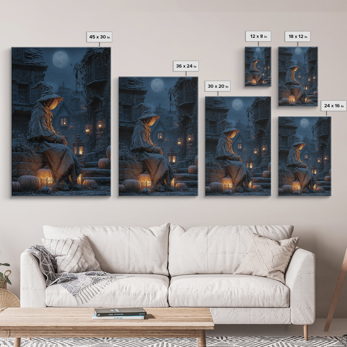 The First Frost Awakening, Vertical Wall Art, Gothic Horror Wall Art, Framed Canvas Print, Halloween Wall Decor, Gothic Home Decor