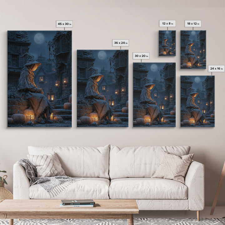 The First Frost Awakening, Vertical Wall Art, Gothic Horror Wall Art, Framed Canvas Print, Halloween Wall Decor, Gothic Home Decor