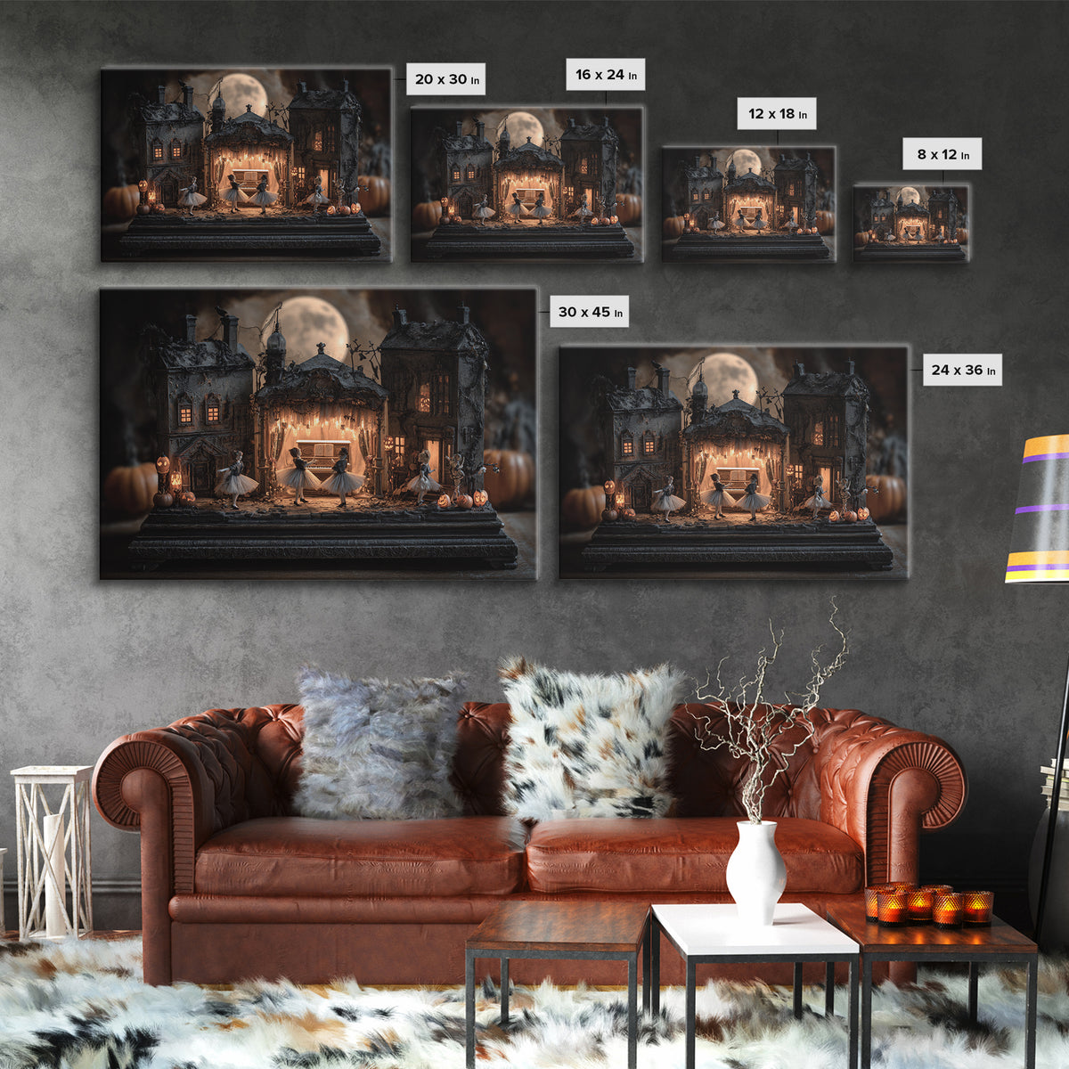 The Haunted Music Box, Landscape Wall Art, Spooky Home Decor, Canvas Print, Halloween Wall Decor, Gothic Home Decor, Statement Wall Art