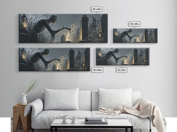 The Black Wax Candle, Extra Wide Wall Art, Dark Fantasy Wall Art, Canvas Print, Halloween Wall Decor, Gothic Home Decor, Statement Wall Art