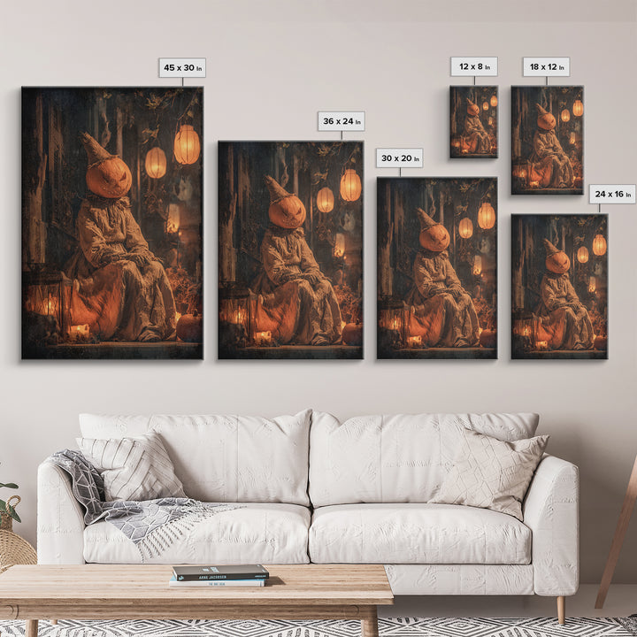 Occult Harvest Festival, Vertical Wall Art, Spooky Home Decor, Canvas Print, Halloween Wall Decor, Gothic Home Decor, Dark Fantasy Art