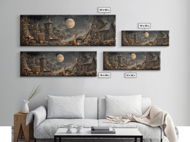 Occult Harvest Festival, Extra Wide Wall Art, Spooky Home Decor, Canvas Print, Halloween Wall Decor, Gothic Home Decor, Halloween Wall Art