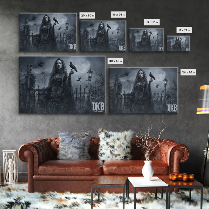 Gothic Romance, Landscape Wall Art, Spooky Home Decor, Canvas Print, Halloween Wall Decor, Gothic Home Decor, Collectible Wall Decor