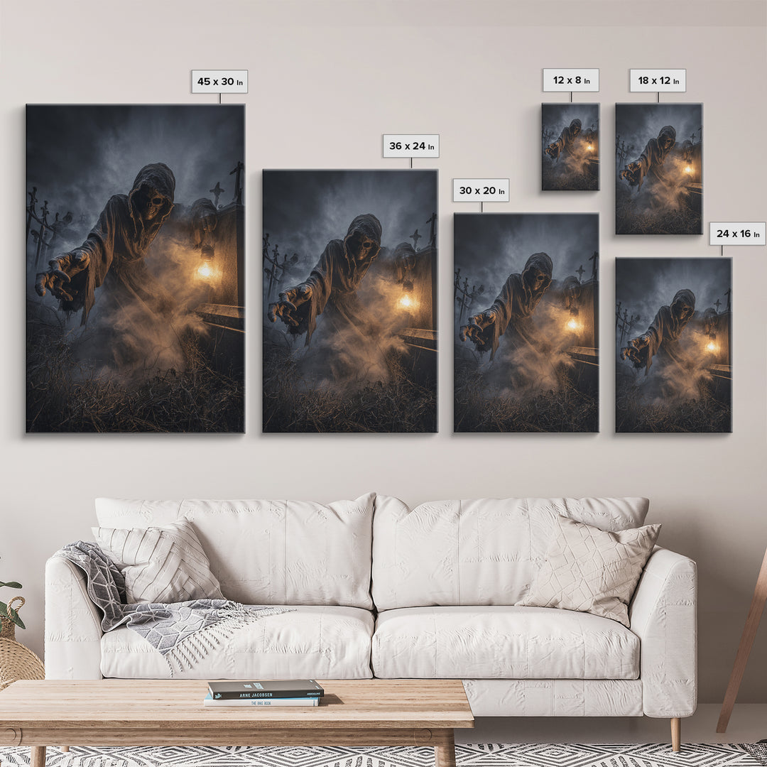 The Dream Eater, Vertical Wall Art, Spooky Home Decor, Canvas Print, Halloween Wall Decor, Gothic Home Decor, Dark Fantasy Art