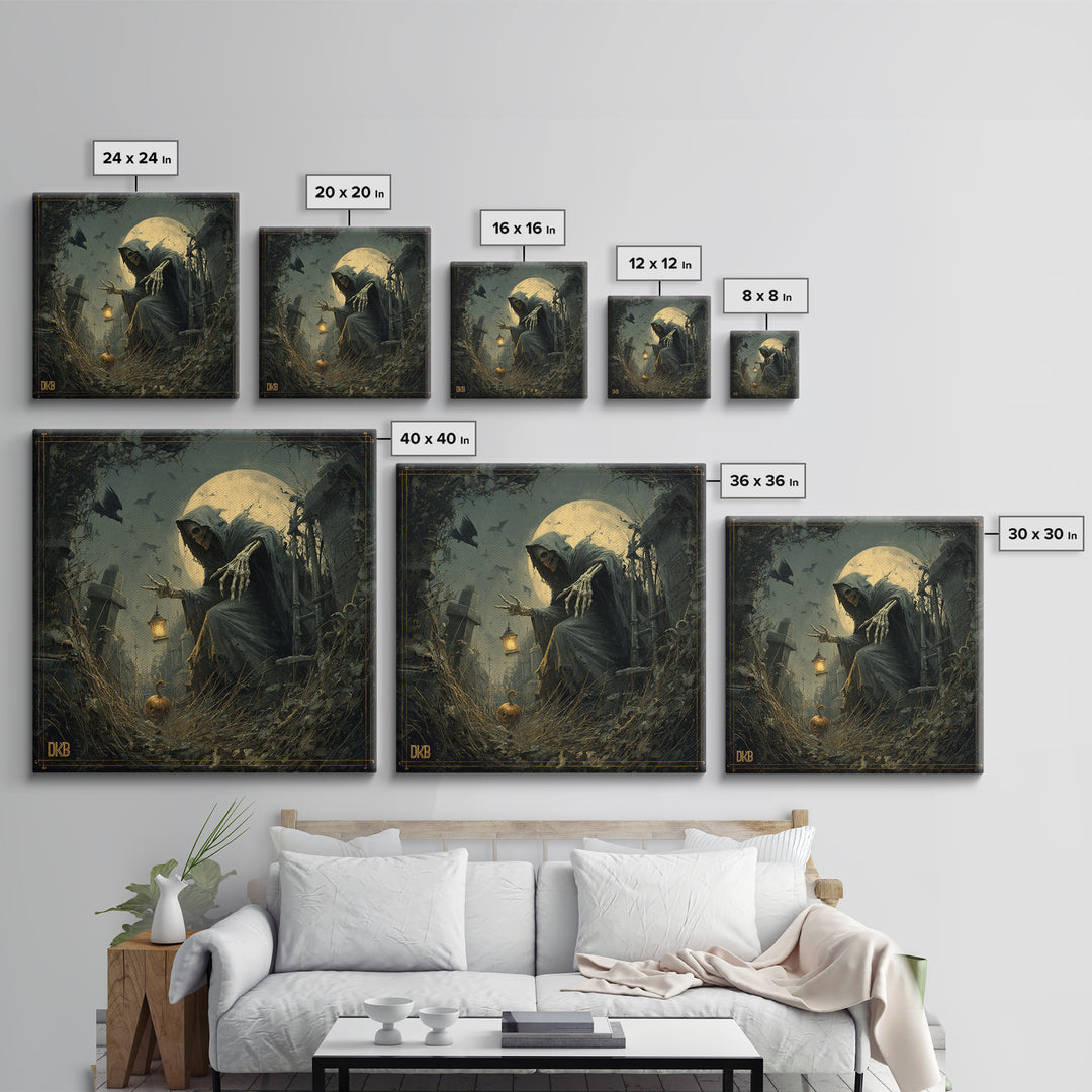 The Dream Eater, Square Wall Art, Spooky Home Decor, Canvas Print, Halloween Wall Decor, Gothic Home Decor, Spooky Wall Decor