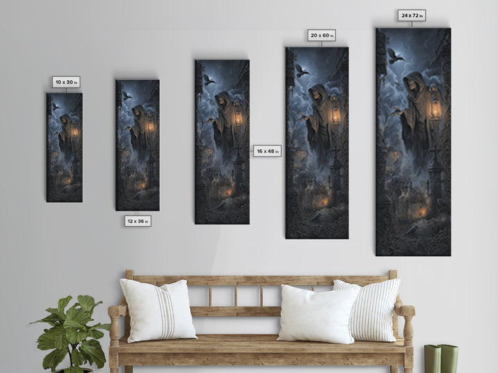 The Dream Eater, Tall Narrow Wall Art, Dark Halloween Decor, Canvas Print, Halloween Wall Decor, Gothic Home Decor, Halloween Wall Art
