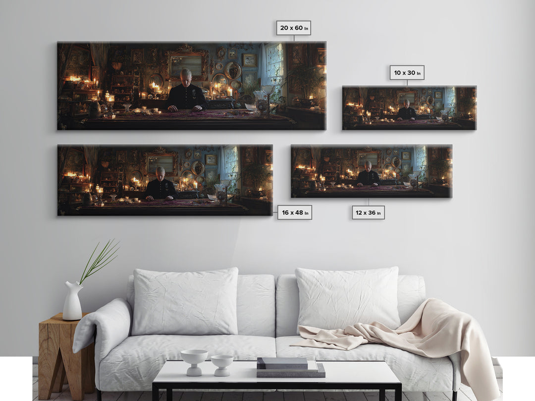 The Royal Coffin Maker, Extra Wide Wall Art, Dark Halloween Decor, Canvas Print, Halloween Wall Decor, Gothic Home Decor, Dark Fantasy Art