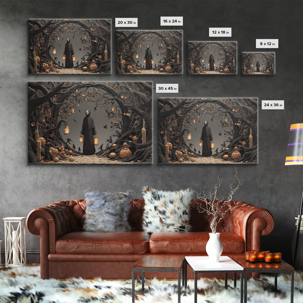 The Soul Collector, Landscape Wall Art, Dark Fantasy Wall Art, Canvas Print, Halloween Wall Decor, Gothic Home Decor, Macabre Wall Art