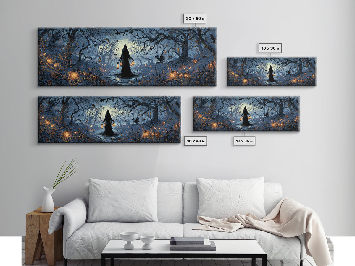 The Soul Collector, Extra Wide Wall Art, Dark Fantasy Wall Art, Canvas Print, Halloween Wall Decor, Gothic Home Decor, Halloween Decor