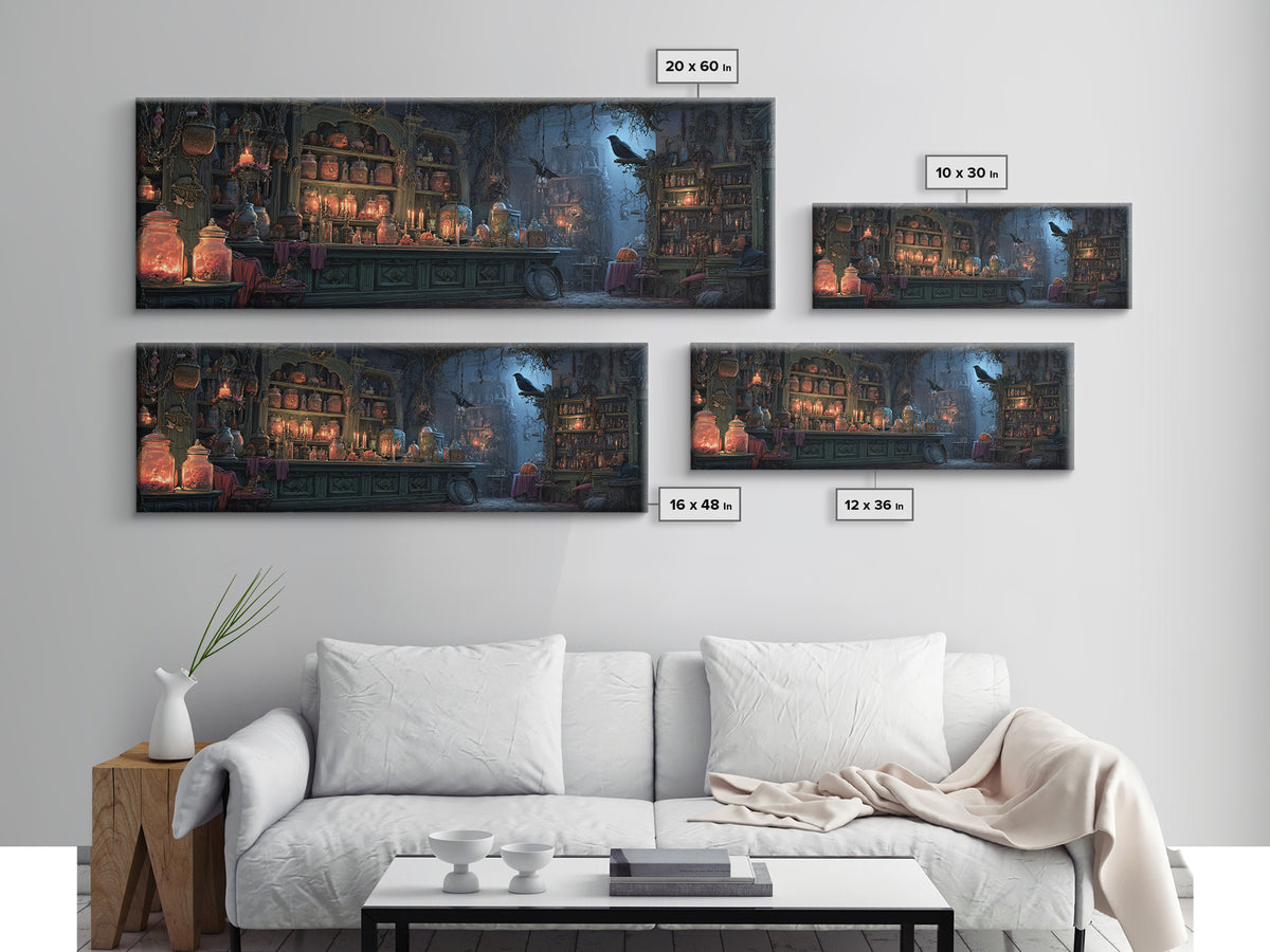 The Goblin Candy Shop, Extra Wide Wall Art, Spooky Home Decor, Canvas Print, Halloween Wall Decor, Gothic Home Decor, Spooky Wall Decor