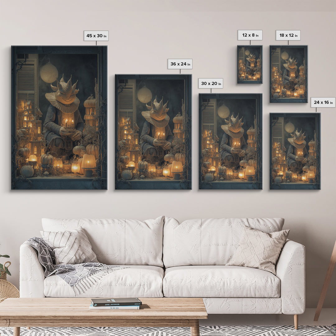 The Candy Corn Kingdom, Vertical Wall Art, Dark Fantasy Wall Art, Canvas Print, Halloween Wall Decor, Gothic Home Decor, Horror Wall Art