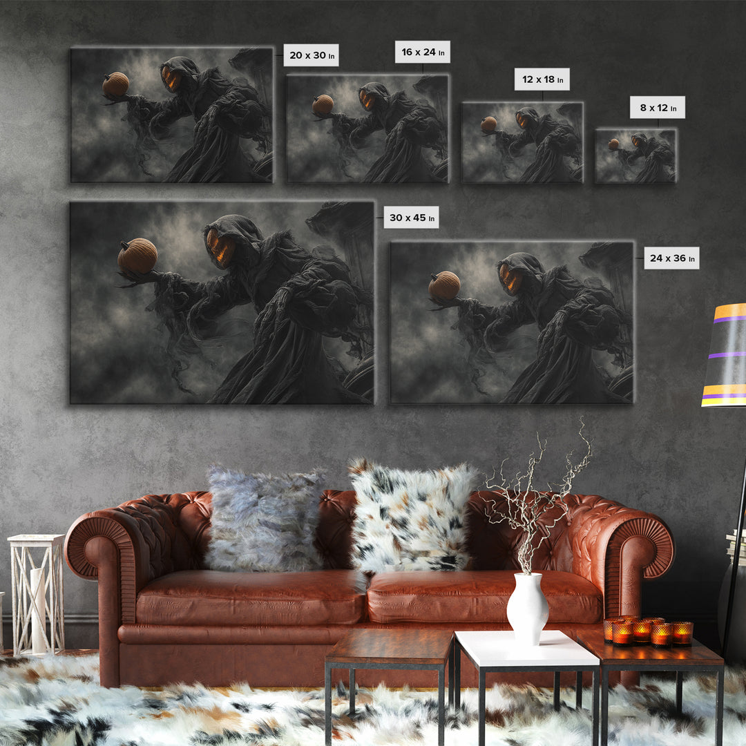 Halloween On Another Planet, Landscape Wall Art, Dark Halloween Decor, Canvas Print, Halloween Wall Decor, Gothic Home Decor