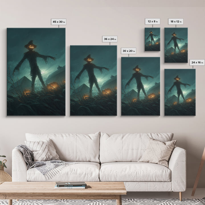 The Harvest Of The Eldritch Field, Vertical Wall Art, Eldritch Gothic Decor, Framed Canvas Print, Halloween Wall Decor, Gothic Home Decor