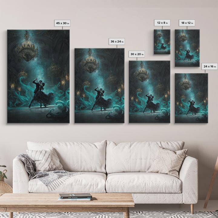 The Ballroom Of Silent Shoggoths, Vertical Wall Art, Cosmic Horror Wall Art, Canvas Print, Halloween Wall Decor, Gothic Home Decor