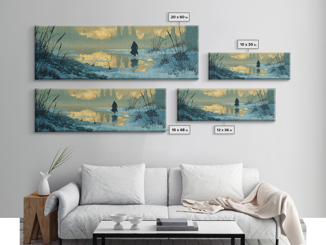 The Frost Beyond Carcosa, Extra Wide Wall Art, Haunted Gothic Art, Framed Canvas Print, Halloween Wall Decor, Gothic Home Decor