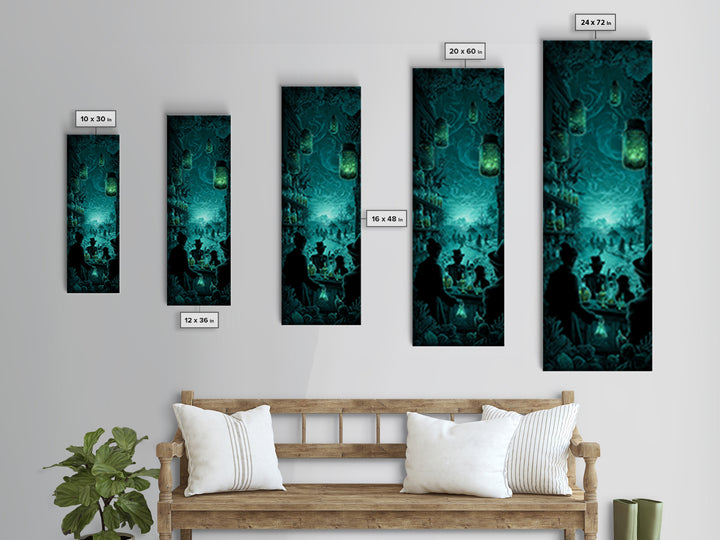 The Apothecary Of Black Seashell Dreams, Tall Narrow Wall Art, Cosmic Horror Wall Art, Canvas Print, Halloween Wall Decor, Gothic Home Decor