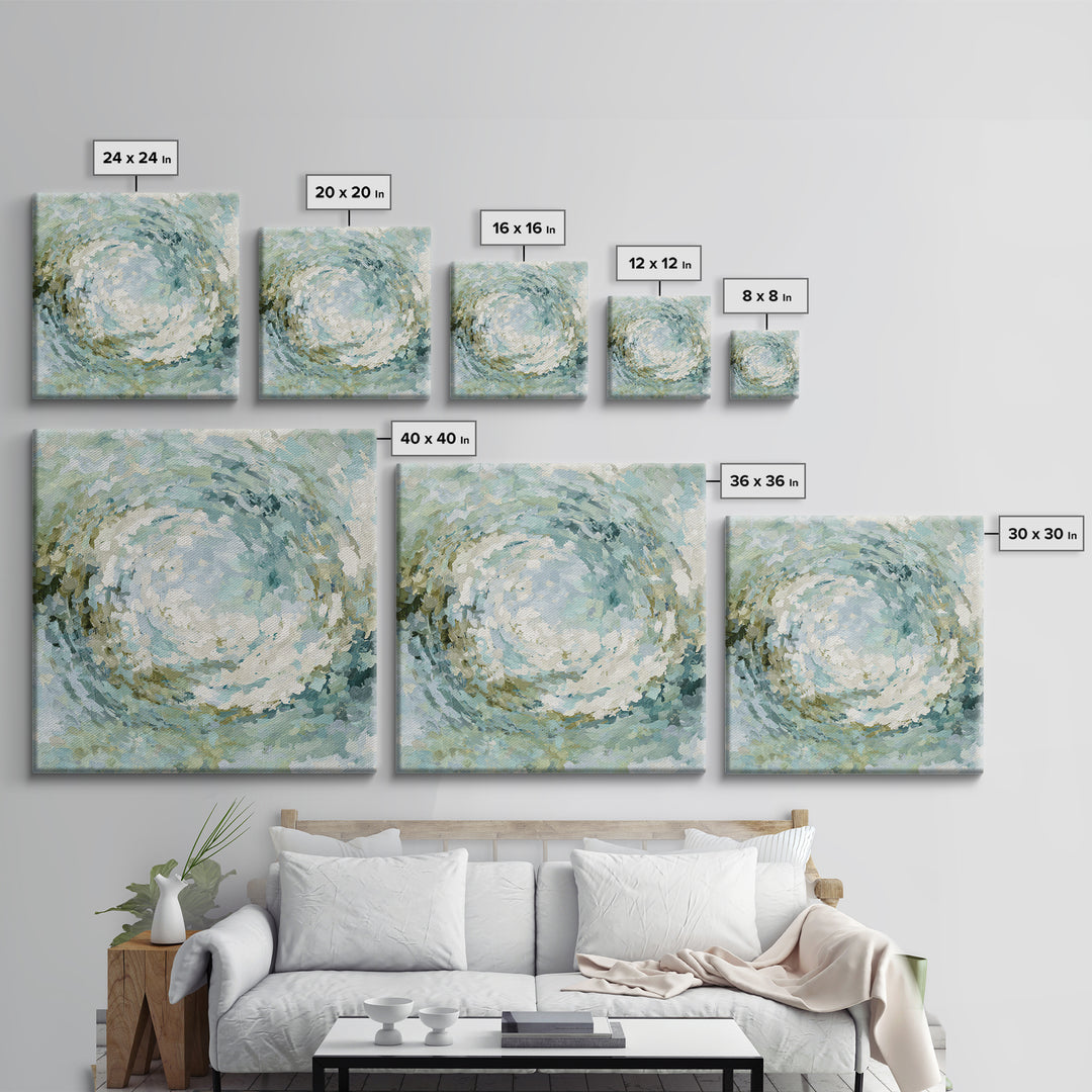 Abstract Water Ripple Pattern Canvas Print, Dental Office Art, Dental Office Decor, Office Decor, Abstract Art, Calm, DOA-1x1-13