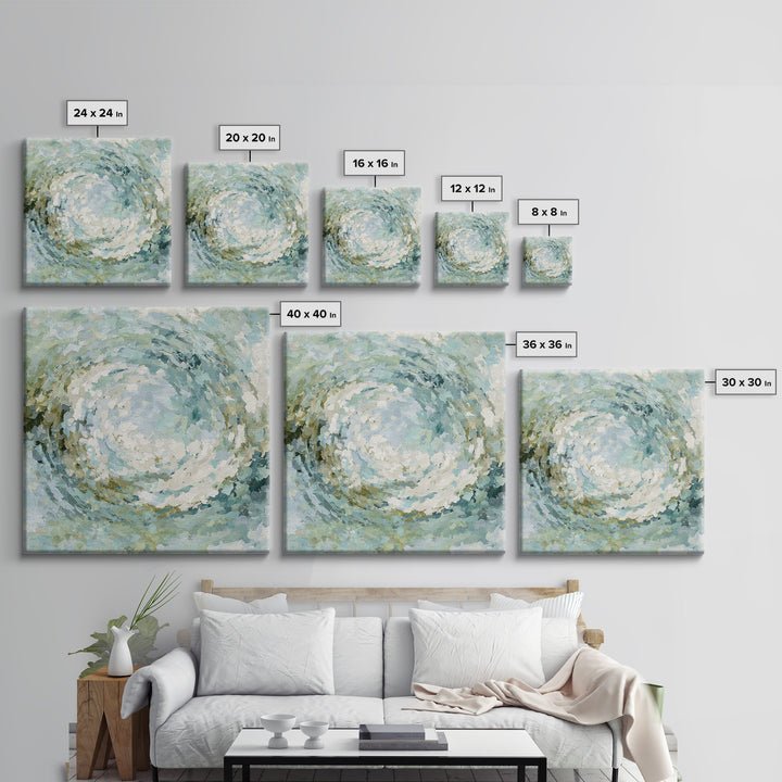 Abstract Water Ripple Pattern Canvas Print, Dental Office Art, Dental Office Decor, Office Decor, Abstract Art, Calm, DOA-1x1-13
