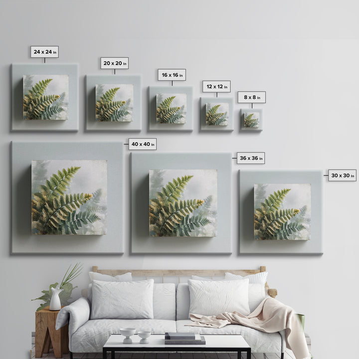 Botanical Fern Study Canvas Print, Dental Office Art, Dental, Office Decor, Fine Art, Calm, Tooth Art, Dentistry Art, DOA-1x1-19