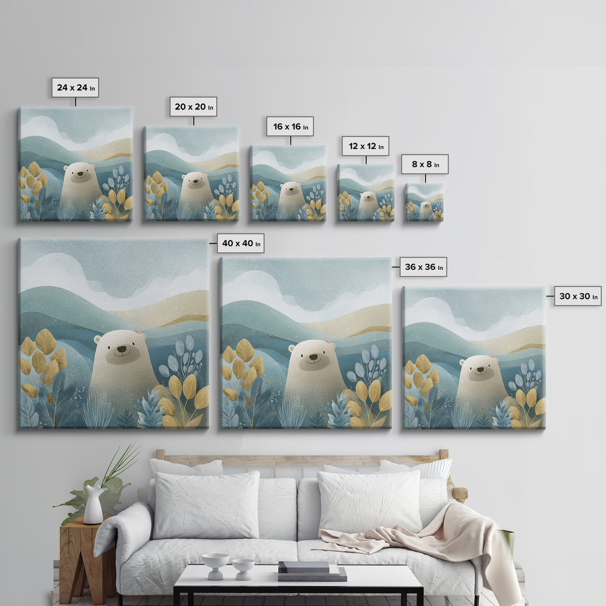 Cheerful Animal Dentist Themed Character Without Text Canvas Print, Dental Office Art, Medical Art, Office Decor, Calm, DOA-1x1-26