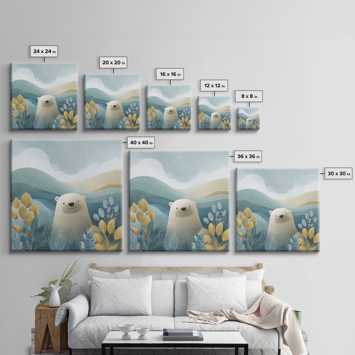 Cheerful Animal Dentist Themed Character Without Text Canvas Print, Dental Office Art, Medical Art, Office Decor, Calm, DOA-1x1-26