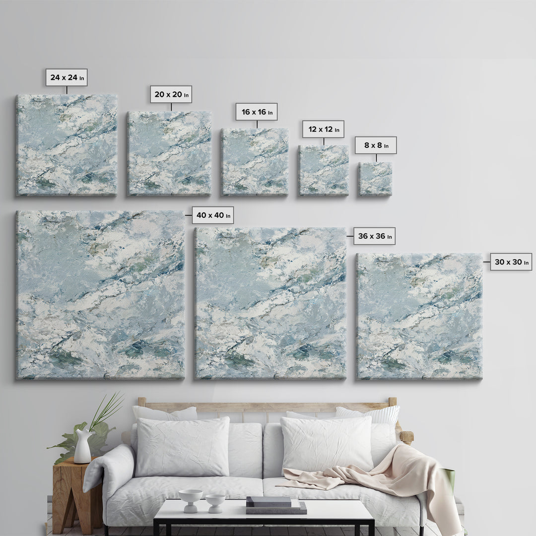 Clean Marble Texture Framed Canvas Print, Dental Office Art, Wall Art, Office Decor, Fine Art, Calm, Dental Office Decor, DOA-1x1-48