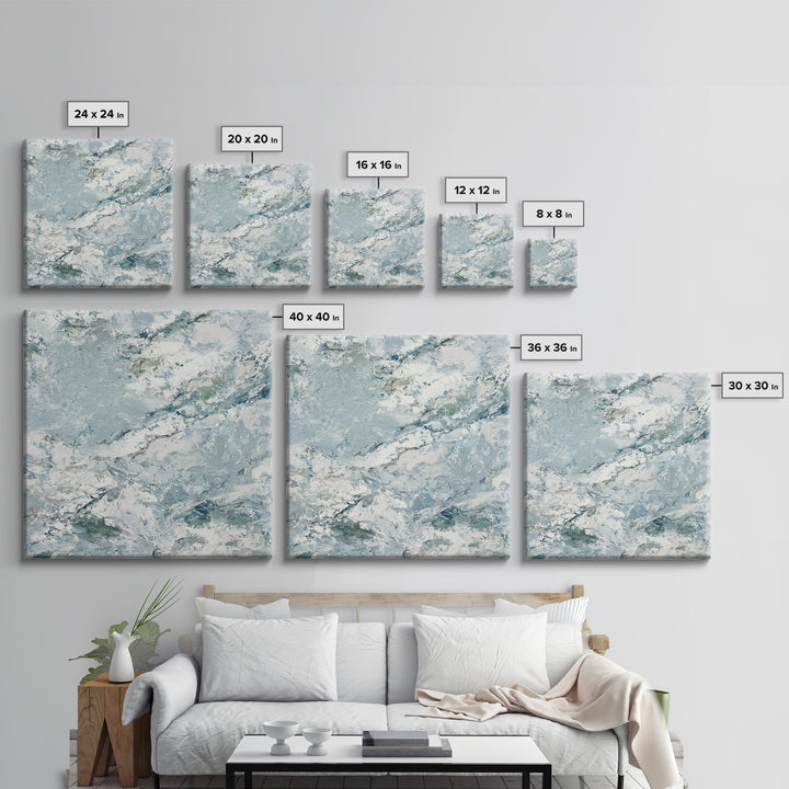 Clean Marble Texture Framed Canvas Print, Dental Office Art, Wall Art, Office Decor, Fine Art, Calm, Dental Office Decor, DOA-1x1-48