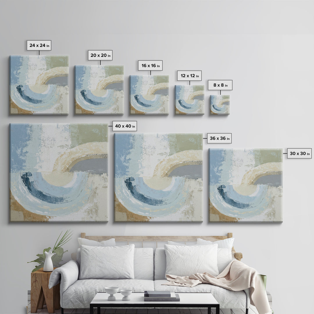 Minimal Smile Curve Abstract Framed Canvas Print, Dental Office Art, Tooth Art, Office Decor, Abstract Art, Calm, Modern Decor, DOA-1x1-53