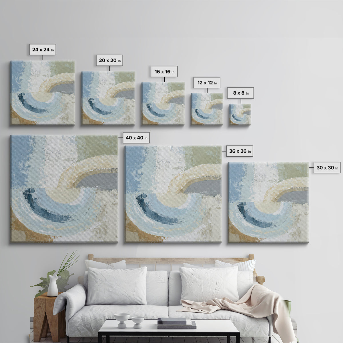 Minimal Smile Curve Abstract Framed Canvas Print, Dental Office Art, Tooth Art, Office Decor, Abstract Art, Calm, Modern Decor, DOA-1x1-53