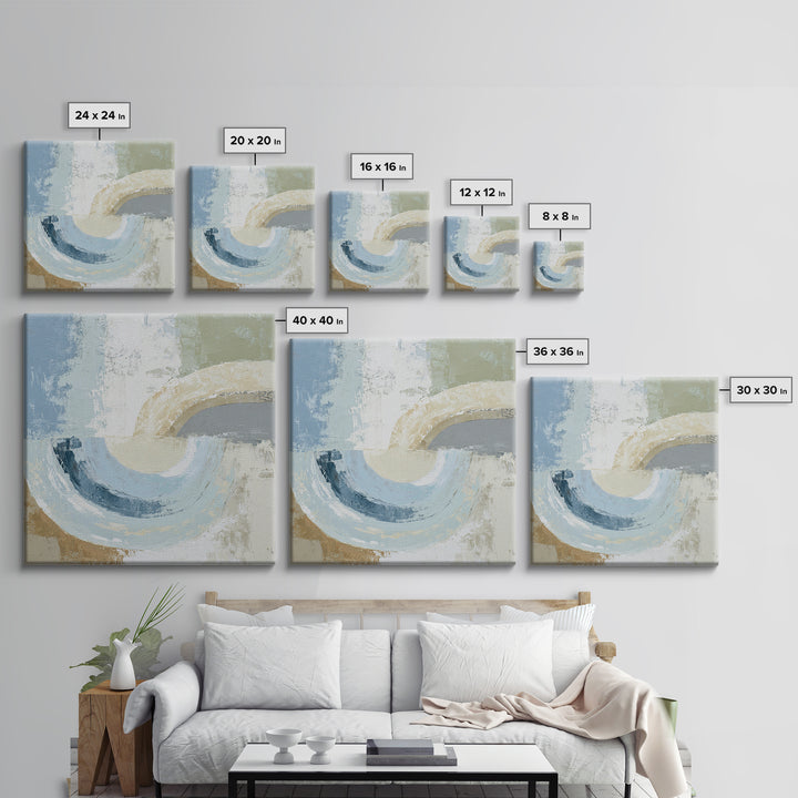 Minimal Smile Curve Abstract Framed Canvas Print, Dental Office Art, Tooth Art, Office Decor, Abstract Art, Calm, Modern Decor, DOA-1x1-53